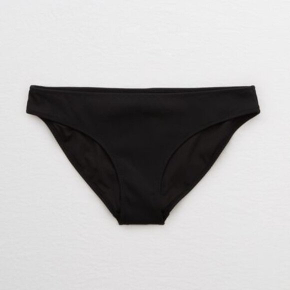 BOGO NWT Aerie Ribbed Bikini Bottom True Black Size XL - Picture 1 of 3